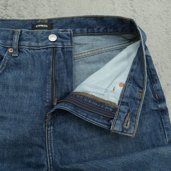 Express Jeans Women's Size 8R Blue High-Rise 90's Bootcut Denim 32" Inseam NWT - Picture 2 of 16
